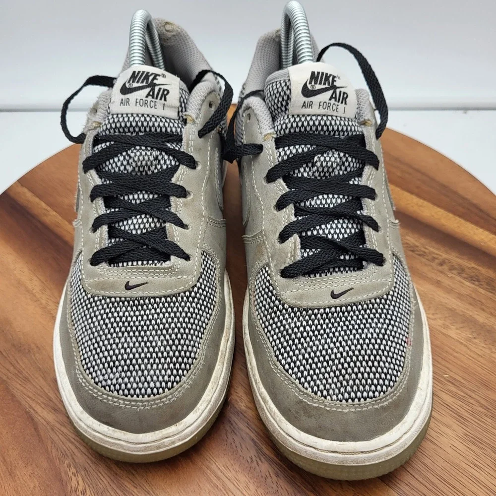 Nike Air Force 1 Premium Shoes Boys 6.5Y (GS) Cool Grey Gray 748981-005 Sneakers